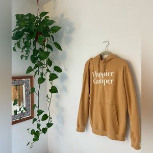 Mustard Yellow Happier Camper Hoodie💛⛺️